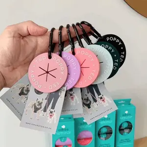 Best seller özelleştirmek logosu taşınabilir kauçuk PVC Pet köpek kaka torbası tutucu kanca ile atık torbası klip dağıtıcı taşıyıcı - Product Image 3