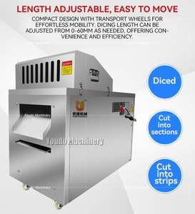 Machine de découpe de boeuf congelé en Australie Cube de porc congelé Machine de découpe de viande de chèvre Cutter de viande Cubes Dicer Machine à trancher le boeuf - Product Image 3