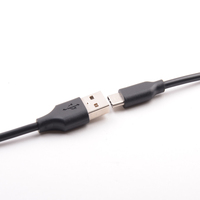 USB-A USB Type-C 2.0 Câble de chargeur mâle Longueur 2m 3A Charge rapide Veste en PVC Tresse Blindage Fonction intelligente Synchronisation Téléphone portable