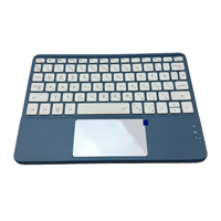 Nouveau clavier sans fil universel Tasso pour tablette 10 pouces en plastique, avec pavé tactile 7 touches, touches multimédias, USB Type-C, logo personnalisé, RGB