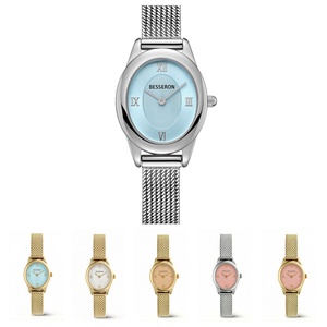 Reloj de Cuarzo Personalizado BESSERON, Caja de Acero Inoxidable, Esfera Redonda de 30 mm, Números Romanos, Pantalla Analógica, Reloj Elegante de Moda para Mujer - Product Image 2