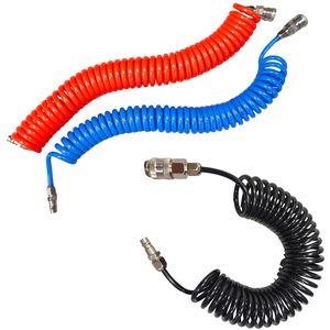 Manguera Espiral Neumática de PU de Alta Presión para Compresor de Aire con Conectores, Tubo de Aire en Espiral con Resorte - Product Image 1