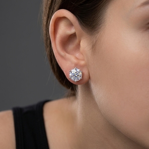 Boucles <span class=keywords><strong>d</strong></span>'oreilles clous pour femme en argent 925, style de luxe, moissanite VVS taille ronde 0,5 carat, <span class=keywords><strong>prix</strong></span> <span class=keywords><strong>d</strong></span>'<span class=keywords><strong>usine</strong></span>, <span class=keywords><strong>bijoux</strong></span> <span class=keywords><strong>fantaisie</strong></span> en promotion - Product Image 4