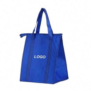 Bolsas Térmicas Reutilizables para Comida Rápida al por Mayor, Bolsa Térmica Personalizada con Logotipo Impreso, Bolsa Refrigerante Aislada de Tela No Tejida para Alimentos y Vino - Product Image 1