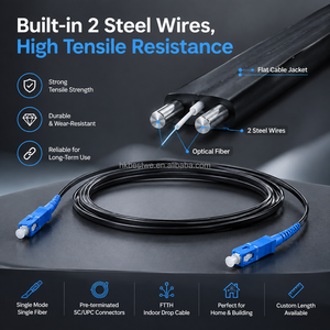 สายเคเบิลใยแก้วนำแสงแบบ Single Mode Simplex รุ่น G652D สำหรับ FTTH ชนิด SC UPC ต่อ SC UPC ความยาว OEM สำหรับเครือข่ายใยแก้วนำแสงภายในบ้าน - Product Image 3