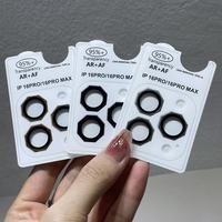 Protecteur d'objectif de caméra en verre trempé en alliage d'aluminium métallique octogonal pour iPhone 13 14 15 16 Pro Max avec emballage de positionnement