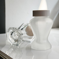 Encreur en verre antique 50 ml avec logo personnalisé sur autocollants en cire