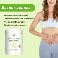 Marque Blanche OEM/ODM Poudre Détox Naturelle Extrême Goût Ananas pour Perte de Poids Adulte Soutien Intestinal