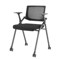 Chaises de bureau ergonomiques modernes de haute qualité avec structure en métal, design pliable et table d'écriture