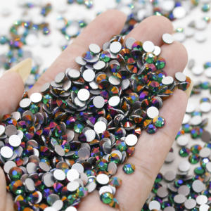 Piedras <span class=keywords><strong>de</strong></span> Cristal <span class=keywords><strong>de</strong></span> Vidrio <span class=keywords><strong>Color</strong></span> Esmeralda Mirage SS3-SS50, Gemas <span class=keywords><strong>de</strong></span> Cristal para Decoración con Apliques <span class=keywords><strong>de</strong></span> Pedrería - Product Image 1