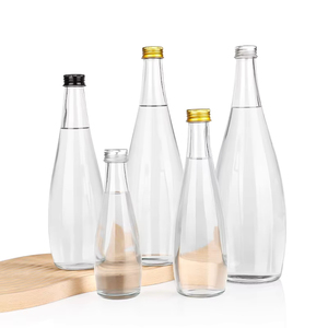 Bouteilles en verre en forme de goutte d'eau personnalisées et professionnelles, en gros, 210 ml-1015 ml, pour whisky, vin et boissons, avec bouchon à vis. - Product Image 3