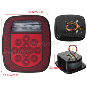 1 pièce Feu arrière multifonction 39 LED pour Camion, Remorque, Bateau, Jeep TJ/CJ/YJ/JK, avec fonctions de Clignotant, Stop, Feu de Recul et Feu de Plaque d'Immatriculation - Product Image 5