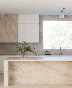 Dalle de quartzite Taj Mahal sur mesure pour plans de travail de cuisine modernes, traitement naturel de notre propre usine de pierre pour utilisation au sol - Product Image 5