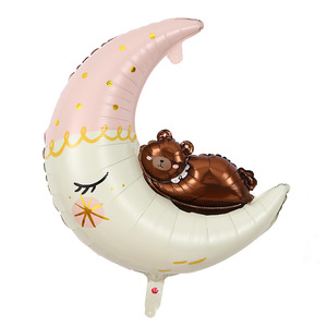 ลูกโป่งอลูมิเนียมฟอยล์รูปตัวการ์ตูนดวงจันทร์หมีสำหรับตกแต่งงานปาร์ตี้วันเกิดของเด็กทารกวันหยุด - Product Image 6