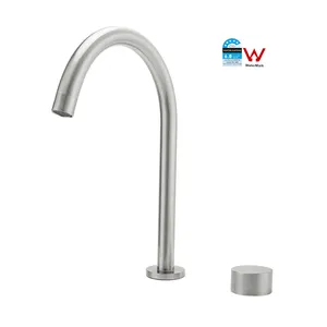 Knurling Process Handle Knob Watermark Wash Hand Basin Tap Modern Luxury Water Faucet For Hotel Bathroom