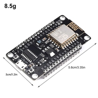 Carte de développement WIFI NodeMCU V3 ESP8266 ESP-12E (CH340G) avec interface USB et broches de soudure, modèle Blackboard carré
