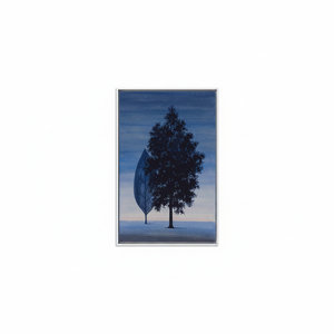 Dreamlike Blue Landscape: Surreal Tree of Life <b>Printed</b> <b>Canvas</b> Art,WHITE <b>FRAMED</b> <b>CANVAS</b> - Product Image 2