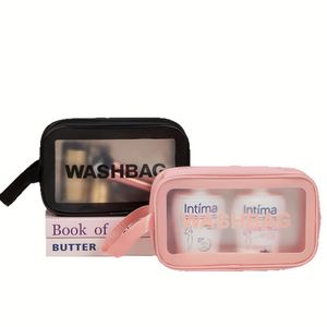 Wholesale Washbag Transparent <b>Vinyl</b> Waterproof Makeup <b>Bag</b> With Handle Zipper Cosmetic <b>Bag</b> Clear Toiletry <b>Bag</b> - Product Image 6