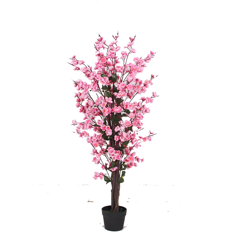 OEM Design Innen rosa Pfirsich blüte entspannen Blume künstlichen Kirschblüten baum