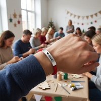 Bracelet tressé porte-bonheur unisexe en acier inoxydable avec logo personnalisé, corde ajustable faite à la main et gravure vierge pour hommes et femmes, style tendance