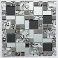 Carreaux de mosaïque en verre laminé de forme libre chic (formes assorties) pour comptoirs de bar de restaurant
