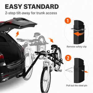 Porte-vélos arrière pour 4 vélos, fixation sur attelage, pour SUV, camion, minivan, fourgonnette, camping-car, pick-up, <span class=keywords><strong>fourgon</strong></span>, vélos électriques, VTT, vélos de route et de ville - Product Image 2