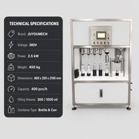 Machine de remplissage et de bouchage de bière pour bouteilles et canettes, 400 pièces/heure, 300/1000 ml, en acier inoxydable, pour brasserie artisanale et boissons