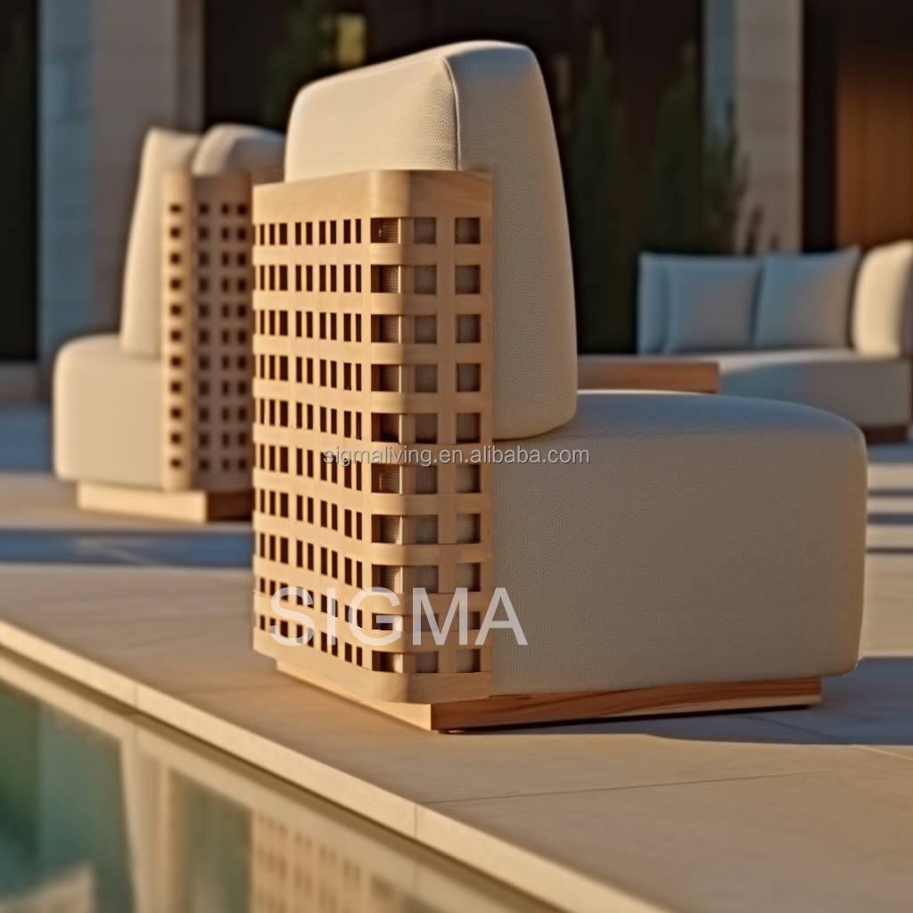 Newly Design Patio Garden Furniture Wholesale Wooden Frame Outdoor Dining Set Teak Wood Dining Chairs