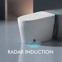 WC intelligent de luxe avec bidet intégré, chasse d'eau automatique, siège chauffant, cuvette en céramique intelligente, chasse d'eau siphonique, WC monobloc