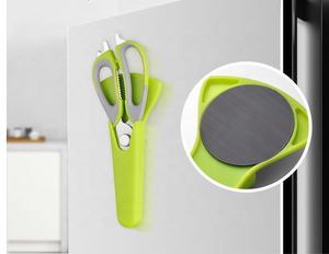 กรรไกรครัวอเนกประสงค์สำหรับเนื้อไก่,กรรไกรครัวสเตนเลสเกรดพรีเมียมพร้อมใบมีดคมพร้อมฝาครอบแม่เหล็ก - Product Image 4