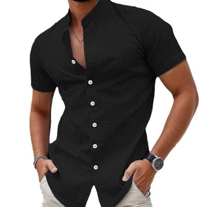 <span class=keywords><strong>Camicia</strong></span> estiva da uomo in tinta unita con colletto a maniche corte <span class=keywords><strong>camicia</strong></span> da spiaggia Casual in <span class=keywords><strong>lino</strong></span> di cotone - Product Image 5