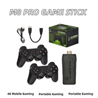 Console de jeu portable M8 Pro, projection d'écran mobile 4K, TV, stockage 64 Go, 20000 jeux, prise EU, sans fil 2,4 GHz
