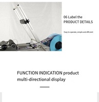 Machine d'étiquetage de bouteilles rondes semi-automatique MT50, applicateur d'étiquettes adhésives manuel pour bouteilles et bocaux en verre et en plastique
