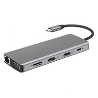 Station d'accueil USB C 12-en-1 avec trois écrans 4K