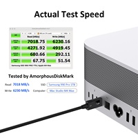 Cable USB-C Thunderbolt 5 de 120 Gbps y 240 W PD con Video 16K, E-Marker y Conexión en Cadena para MacBook, Laptop, Teléfono, Base y SSD