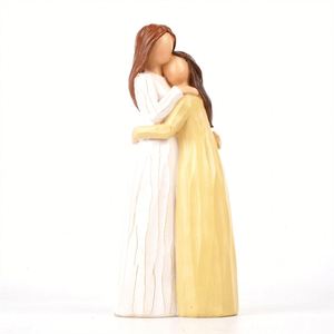Resin Mother and Child Figurine Family Love Sculpture Home Decor <b>Gift</b> for Mother's Day - Product Image 1