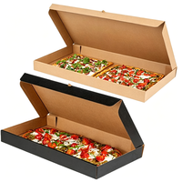 Boîtes rigides écologiques haut de gamme, recyclables, imperméables, portables, robustes, avec gaufrage et logo personnalisé pour la pizza et les aliments