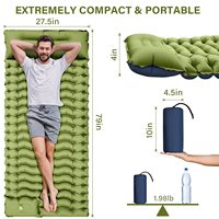 Lit de camp gonflable portable et pliable moderne pour adulte, matelas léger d'extérieur, vente en gros directe usine