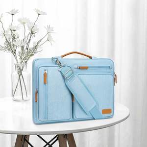 Échantillon gratuit, sacoche pour ordinateur portable en cuir extensible, sac à main souple et élégant pour les voyages d'affaires et le bureau - Product Image 2