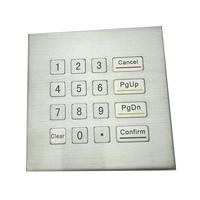 Teclado Numérico Metálico USB Resistente al Agua 4X4 para Cajero Automático