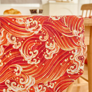 Commercio all'ingrosso della fabbrica del mare rosso stampa linea Look da tavolo Runner <span class=keywords><strong>cucina</strong></span> decorazione da tavolo Runner - Product Image 6