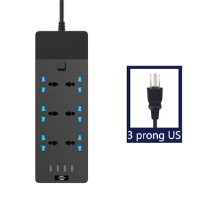 110V-250V 3000W <strong>13A</strong> Power Strip USB Extension <strong>Socket</strong> 6 Ways Outlets Universal <strong>Sockets</strong> with 4 USB Port for US EU <strong>UK</strong> Plugs - Product Image 3