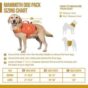 Orta büyük köpekler için özel dayanıklı sırt çantası naylon evcil hayvan sırt çantası yürüyüş eğitim koşu için yan cepler ile - Product Image 4