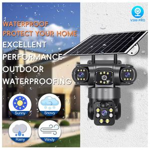 กล้องวงจรปิดรักษาความปลอดภัยในบ้านแบบไร้สาย V380 PTZ ซิมการ์ด4G พลังงานแสงอาทิตย์กลางแจ้ง HD 3เลนส์ - Product Image 2