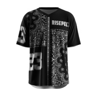 Fabricant de maillots de baseball pour hommes OEM ODM, chemises de softball noir et blanc, impression intégrale, uniforme d'équipe professionnelle