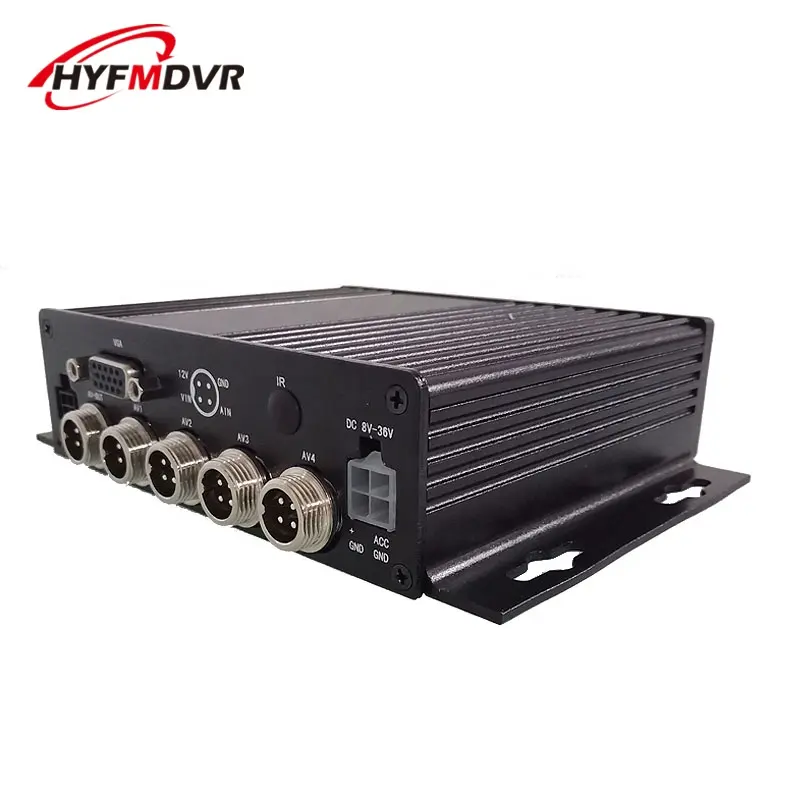 HYF MDVR4チャンネルミニサイズタクシーカーバントレイン車両トレーラーバストラックモニタリングシステムAHD 1080PSDカードモバイルDVR