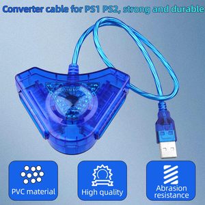 Câble adaptateur d'interface USB <span class=keywords><strong>2</strong></span>.0 PS PS2 vers PC pour manette PS2 <span class=keywords><strong>PSX</strong></span> vers PC, double contrôleur USB Playstation 2PC, manette de jeu USB - Product Image 1