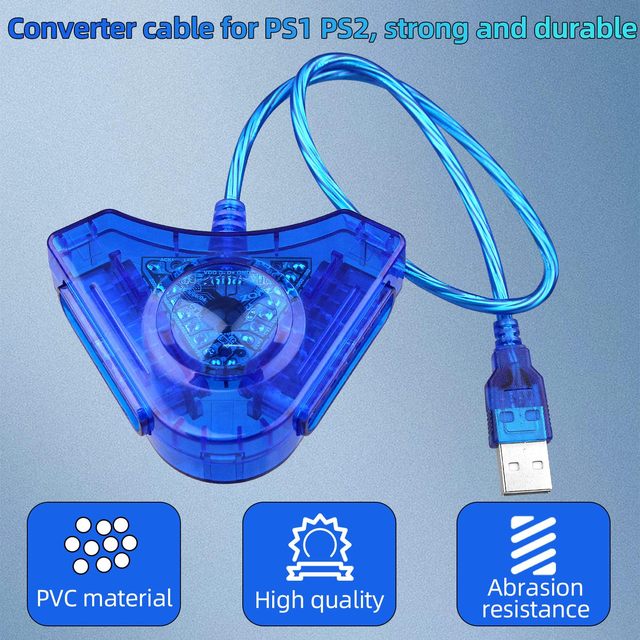 USB2.0 PS PS2 to PC Interface Adapter Cable For PS2 PSX to PC USB Controller Dual Playstation 2PC USB Joypad Game Controller