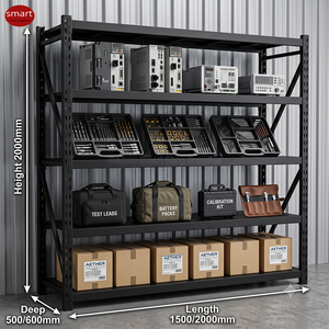 Étagère de stockage d'entrepôt à quatre niveaux en acier inoxydable, <span class=keywords><strong>rayonnage</strong></span> commercial robuste pour chambres froides B2B et dépôts alimentaires - Product Image 2