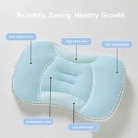 Oreiller pour enfants de qualité supérieure, moderne, ultra doux, hypoallergénique, respirant, avec housse amovible, design ergonomique pour un sommeil confortable